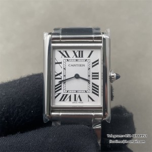 Tank must 33.7x25.5 SS K11F 1:1 Best Edition White Dial on SS Bracelet Ronda Quartz - Image 1