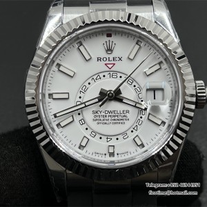 Sky-Dweller 336234 Gain Weight YG ZF 1:1 Best Edition White Dial on Oysterflex Rubber Strap Asian 2824 - Image 7