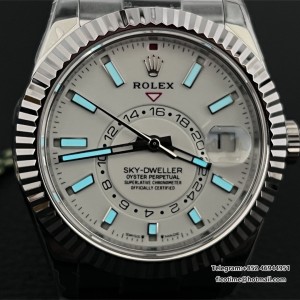 Sky-Dweller 336234 Gain Weight YG ZF 1:1 Best Edition White Dial on Oysterflex Rubber Strap Asian 2824 - Image 8