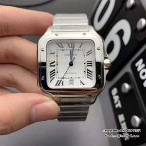 Santos De Cartier Mens XL SS/SS White GF V2 MY9015 - Image 1