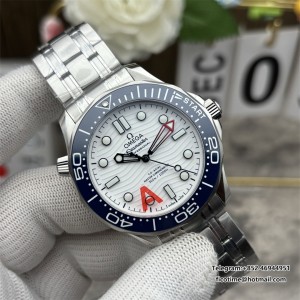 Seamaster Diver 300M Americas Cup SS V4 VSF 1:1 Best Edition White Wave Ceramic Dial On SS Bracelet Super Clone Asian 8800 - Image 4