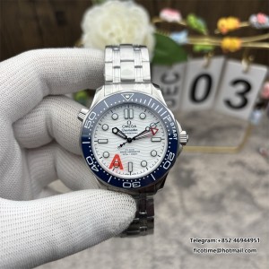 Seamaster Diver 300M Americas Cup SS V4 VSF 1:1 Best Edition White Wave Ceramic Dial On SS Bracelet Super Clone Asian 8800 - Image 8