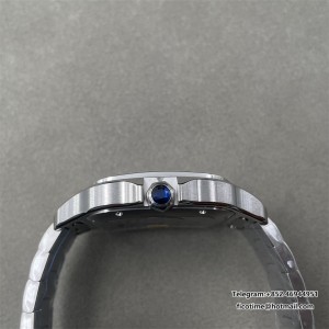 Santos de Cartier 40mm SS AF 1:1 Best Edition Green Dial on SS SmartLinks Bracelet MIYOTA 9015 - Image 2