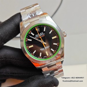 Milgauss 116400 GV Real Green Sapphire 904L SS VSF 1:1 Best Edition Black Dial on 904L SS Bracelet SA3131 - Image 3