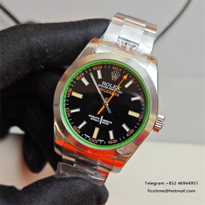 Milgauss 116400 GV Real Green Sapphire 904L SS VSF 1:1 Best Edition Black Dial on 904L SS Bracelet SA3131 - Image 4