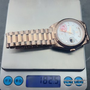 DayDate 40 228235 VSF 1:1 Best Edition White MOP Crystal Dial on President Bracelet VS3255 V2 - Image 5
