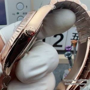 DayDate 40 228235 VSF 1:1 Best Edition White MOP Crystal Dial on President Bracelet VS3255 V2 - Image 7