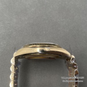 DayDate 36  QF Gold Dial Sticker Marker  on President Bracelet A2836 V2 (Gain Weight) - Image 4