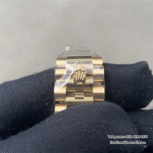 DayDate 36  QF Gold Dial Sticker Marker  on President Bracelet A2836 V2 (Gain Weight) - Image 6