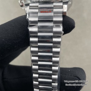 DayDate 36  QF Black Dial Sticker Marker  on President Bracelet A2836 V2 (Gain Weight) - Image 5