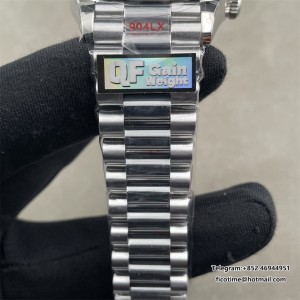 DayDate 36  QF Black Dial Sticker Marker  on President Bracelet A2836 V2 (Gain Weight) - Image 6