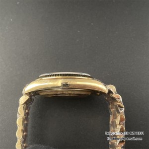 DayDate 36  QF Gold Dial Diamond Marker  on President Bracelet A2836 V2 (Gain Weight) - Image 3