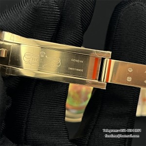 DayDate 36  QF Green Dial Roma Marker  on YG President Bracelet A2836 V2 (Gain Weight) - Image 7
