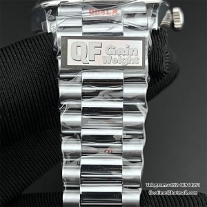 DayDate 36  QF Silver  Dial Sticker Marker on President Bracelet A2836 V2 (Gain Weight) - Image 5