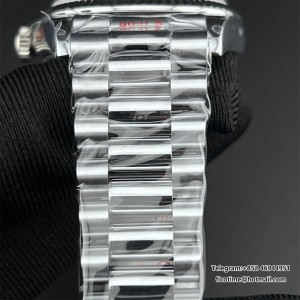 DayDate 36  QF Silver  Dial Sticker Marker on President Bracelet A2836 V2 (Gain Weight) - Image 6