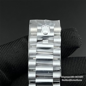 DayDate 36  QF Silver  Dial Sticker Marker on President Bracelet A2836 V2 (Gain Weight) - Image 7