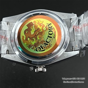 DayDate 36  QF Silver  Dial Sticker Marker on President Bracelet A2836 V2 (Gain Weight) - Image 9