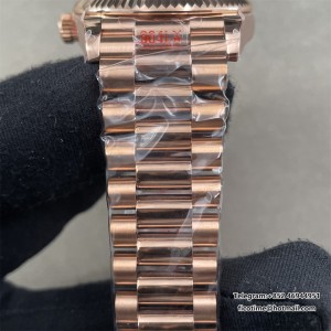 DayDate 36  QF Brown Dial Roma Marker on RG President Bracelet A2836 V2 (Gain Weight) - Image 6