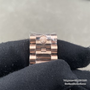 DayDate 36  QF Brown Dial Roma Marker on RG President Bracelet A2836 V2 (Gain Weight) - Image 7