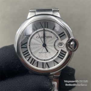 Ballon Bleu 40mm SS AF 1:1 Best Edition White Textured Dial On SS Bracelet Super Clone A2824 - Image 1