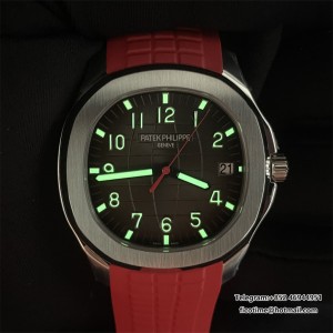 Aquanaut 5167 Singapore SS DDF 1:1 Best Edition Gray Dial on Red Rubber Strap DD324 Super Clone - Image 9