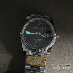 DateJust 36 SS 126234 ARF 1:1 Best Edition 904L Steel Gray Dial Green Roman on Jubilee Bracelet DD3235 V2 - Image 9