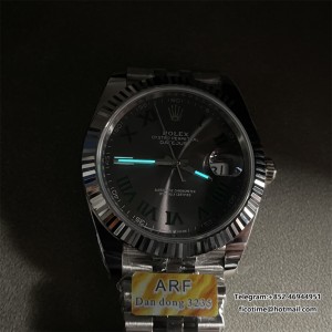 DateJust 41 126334 904L SS ARF 1:1 Best Edition Gray Dial Green Roman on Jubilee Bracelet DD3235 - Image 9